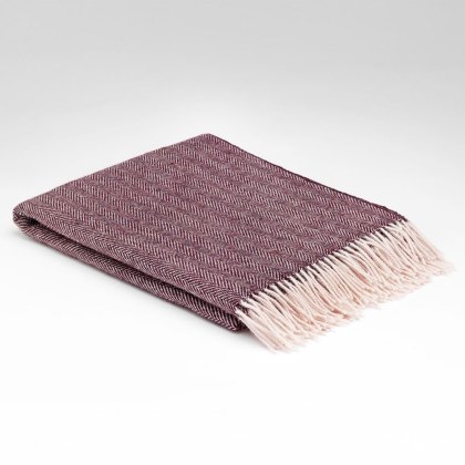 Heritage Berry Herringbone Throw 145cm x 200cm Purple Heritage Berry Herringbone Throw 145cm x 200cm Purple