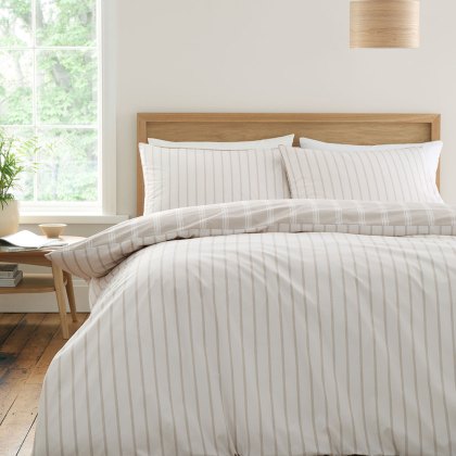 Ashford Stripe Reversible Duvet Cover Set Natural (Multiple Sizes) Ashford Stripe Reversible Duvet Cover Set Natural (Multiple Sizes)