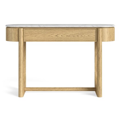 Phoenix 1 Drawer Console Table Oak & Marble