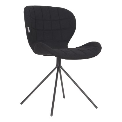 Wow Dining Chair Fabric Black Wow Dining Chair Fabric Black