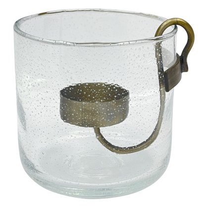 Candleholder In Glass Vase 9.5cm Candleholder In Glass Vase 9.5cm