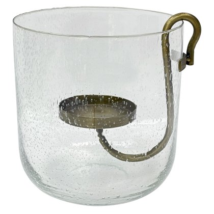Candleholder In Glass Vase 19cm Candleholder In Glass Vase 19cm