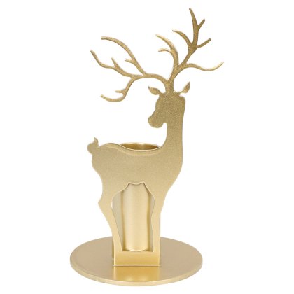 Deer Candleholder Metal Gold 13cm Deer Candleholder Metal Gold 13cm