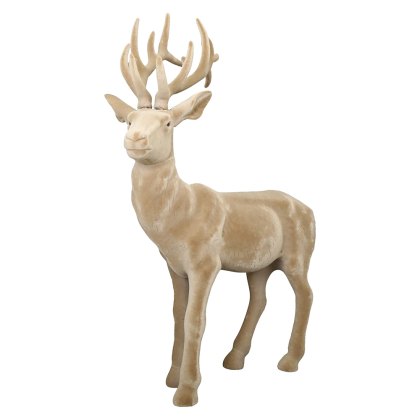 Decorative Velvet Reindeer Champagne 57cm Decorative Velvet Reindeer Champagne 57cm