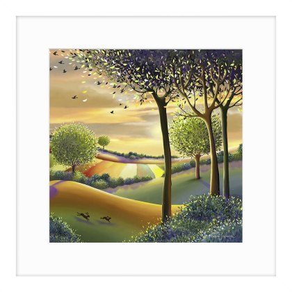 Golden Hour Small 43.5cm x 43.5cm Picture By Catherine J Stephenson White Frame