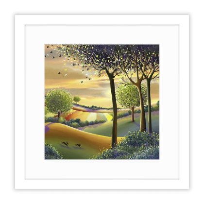 Golden Hour Small 43.5cm x 43.5cm Picture By Catherine J Stephenson White Frame