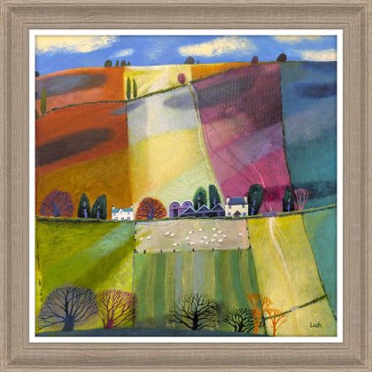 Rolling Clouds on a Blustery Day 67cm x 67cm Picture By Debbie Lush Brown Frame Rolling Clouds on a Blustery Day 67cm x 67cm Picture By Debbie Lush Brown Frame