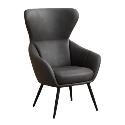 Annecy Armchair Faux Suede Graphite Annecy Armchair Faux Suede Graphite
