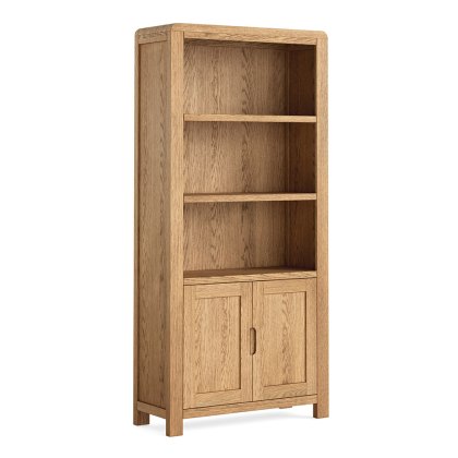 Billie 2 Door Display Cabinet Oak Billie 2 Door Display Cabinet Oak