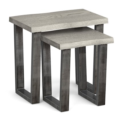 Brooklyn Nest Of Tables Natural Grey (Set of 2)