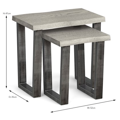 Brooklyn Nest Of Tables Natural Grey (Set of 2)
