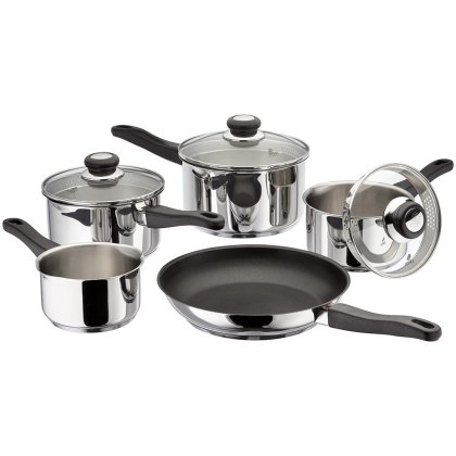 Vista 5 Piece Draining Saucepan Set