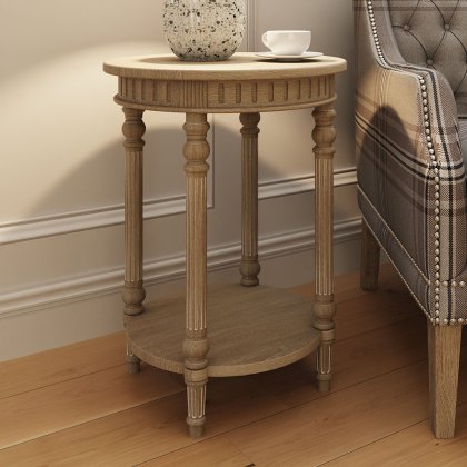 Heritage Willow Round Side/Lamp Table Natural Heritage Willow Round Side/Lamp Table Natural