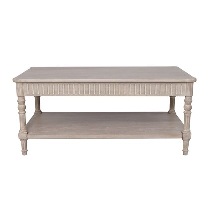Heritage Willow Coffee Table with Shelf Natural Heritage Willow Coffee Table with Shelf Natural