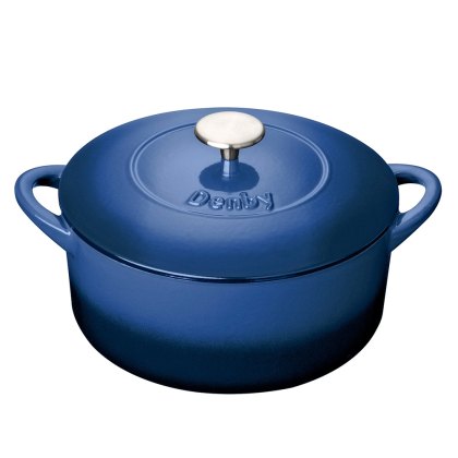 Cobalt Cast Iron 26cm Round Casserole Dish Cobalt Cast Iron 26cm Round Casserole Dish