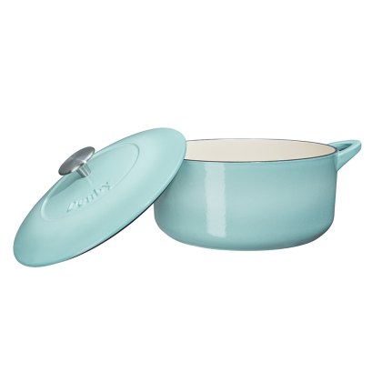 Cast Iron Round Casserole Dish (Multiple Sizes & Colours)