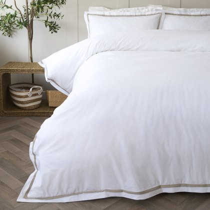 Aarie Duvet Cover Set Natural (Multiple Sizes)