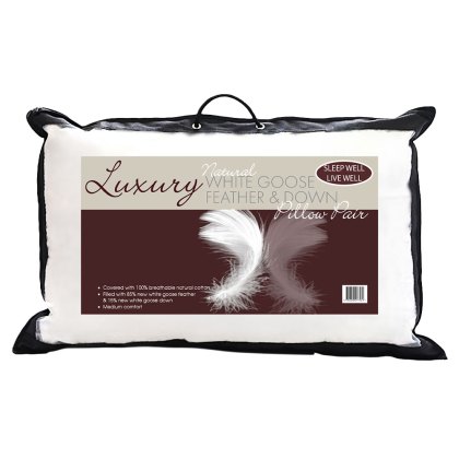 Goose Feather & Down Pillow Pair Goose Feather & Down Pillow Pair