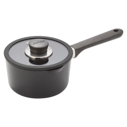 Vista Ceramic Non-Stick 16cm Draining Saucepan with Glass Lid
