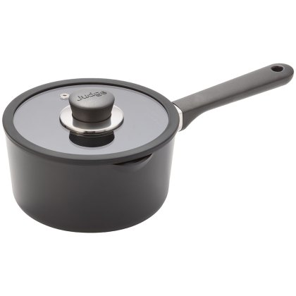 Vista Ceramic Non-Stick 18cm Draining Saucepan with Glass Lid