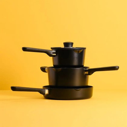 Vista Ceramic Non-Stick 3 Piece Draining Cookware Set