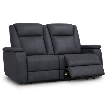 Jungfrau 2 Seater Electric Reclining Sofa Faux Suede Graphite Jungfrau 2 Seater Electric Reclining Sofa Faux Suede Graphite
