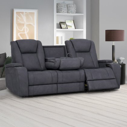 Jungfrau Electric Reclining Armchair Faux Suede Graphite