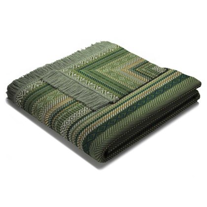 Kian Stripe Throw 140cm x 180cm Green
