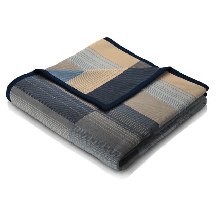 Ombre Blocks Throw 140cm x 180cm Blue