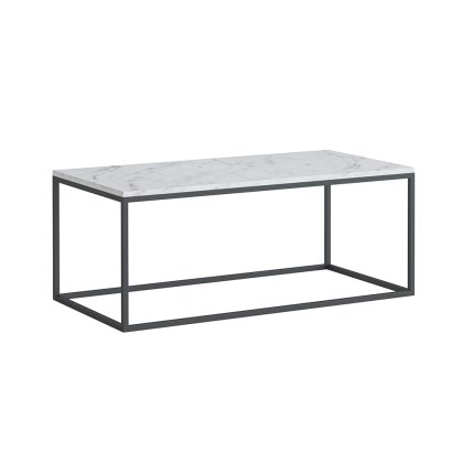 Marmora Rectangular Coffee Table White Marble & Grey Marmora Rectangular Coffee Table White Marble & Grey