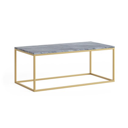 Marmora Rectangular Coffee Table Grey Marble & Gold Marmora Rectangular Coffee Table Grey Marble & Gold