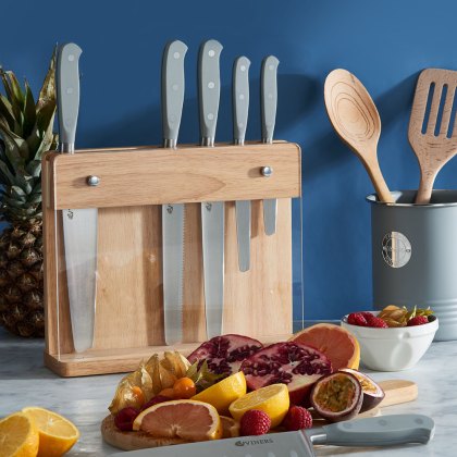 Assure Elite 7 Piece Knife Block Wood Assure Elite 7 Piece Knife Block Wood