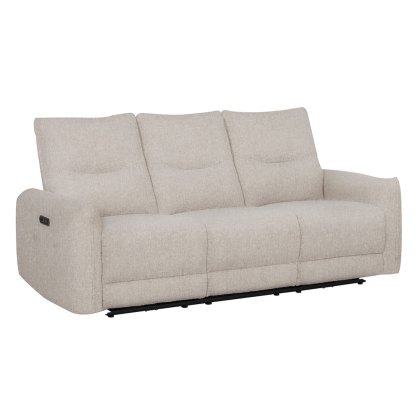 Kasia 3 Seater Electric Reclining Zero Gravity Sofa Fabric Taupe
