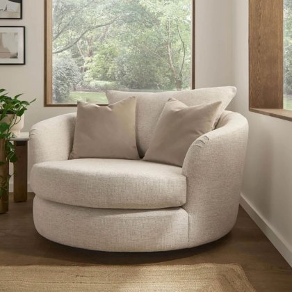 Caspian Midi Swivel Armchair Fabric A