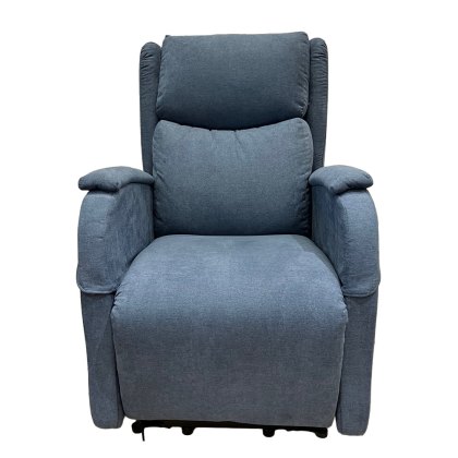 Galileo 1 Motor Lift & Rise Recliner On Wheels With Removeable Armcaps Fabric Blue Ocean