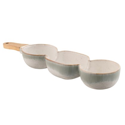 Tivoli Snack Server with Bamboo Handle