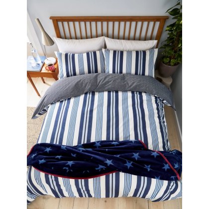 Huntington Stripe Reversible Duvet Cover Set (Multiple Sizes & Colours)