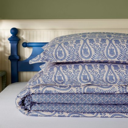 Wandering Indienne Reversible Duvet Cover Set Blue (Multiple Sizes)