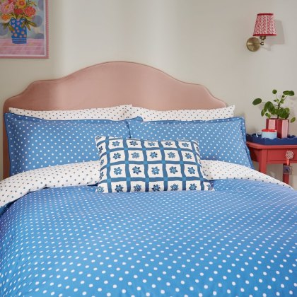 Sora Reversible Duvet Cover Set Blue (Multiple Colours)