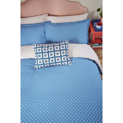 Sora Reversible Duvet Cover Set Blue (Multiple Colours)