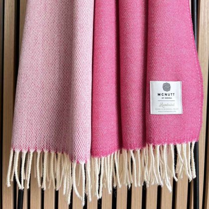 Supersoft Raspberry Rose Reversible Throw 145cm x 200cm Dark Pink & Light Pink Supersoft Raspberry Rose Reversible Throw 145cm x 200cm Dark Pink & Light Pink