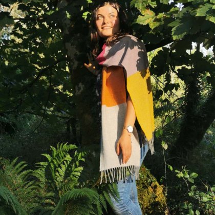 Lambswool Vegas Stripe Scarf 30cm x 215cm Multicoloured Lambswool Vegas Stripe Scarf 30cm x 215cm Multicoloured