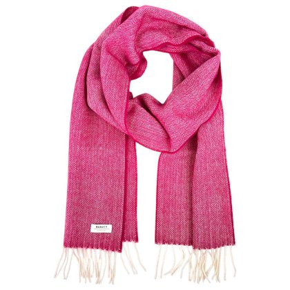 Lambswool Chianti Herringbone Scarf 30cm x 215cm Pink Lambswool Chianti Herringbone Scarf 30cm x 215cm Pink