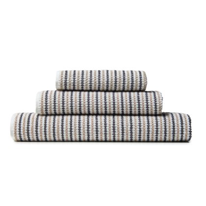 Rice Weave Stripe Towels (Multiple Sizes & Colours) Rice Weave Stripe Towels (Multiple Sizes & Colours)