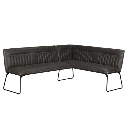 Cooper Corner 4+ Person Dining Bench LHF Faux Leather Grey
