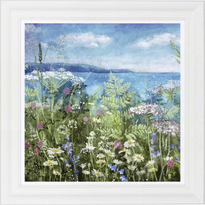 Seaside Bloom I 61cm x 61cm Picture By Charlotte Oakley White Frame Seaside Bloom I 61cm x 61cm Picture By Charlotte Oakley White Frame