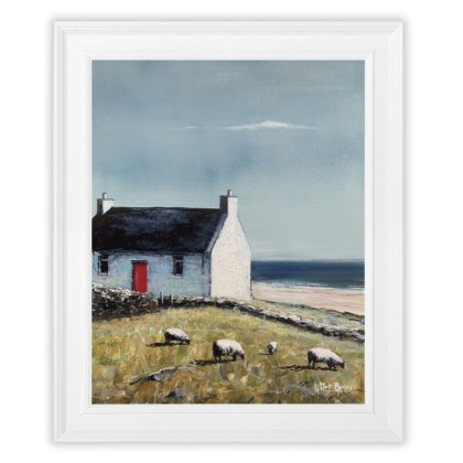 The Red Door 49cm x 59cm Picture By Jack Barclay White Frame
