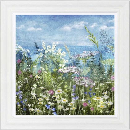 Seaside Bloom II 61cm x 61cm Picture By Charlotte Oakley White Frame Seaside Bloom II 61cm x 61cm Picture By Charlotte Oakley White Frame