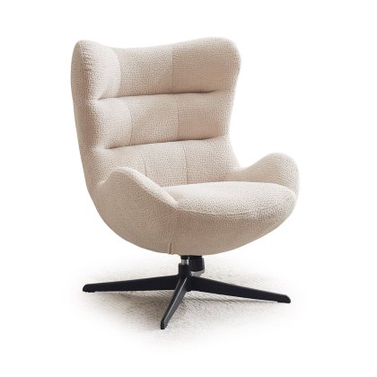 Raggae Swivel Armchair Fabric Linen
