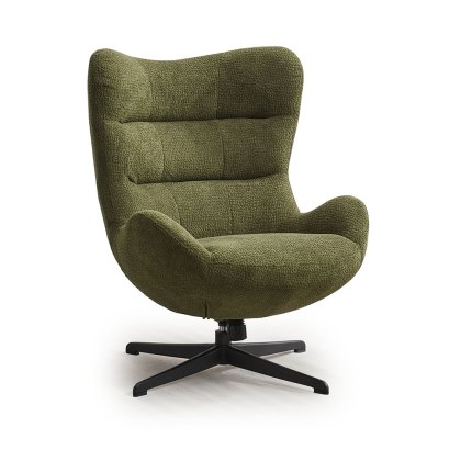 Raggae Swivel Armchair Fabric Moss